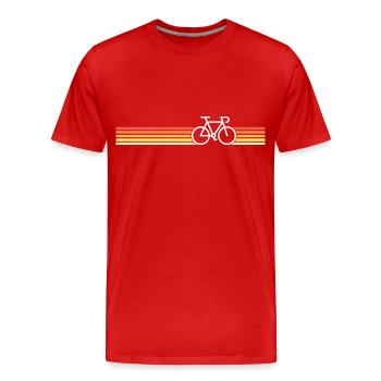 cyclist cycling bike vintage gift - Men's Premium Organic T-Shirt - red - Front - Damien (186cm)