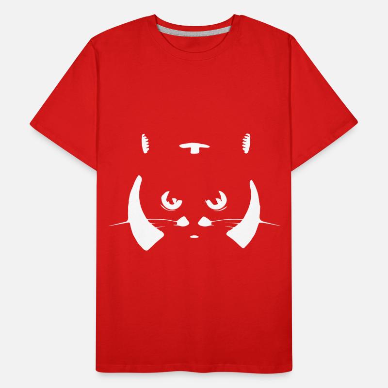 Drôle Chat Silhouette Effronté Fun Chats T-shirt bio Premium Homme