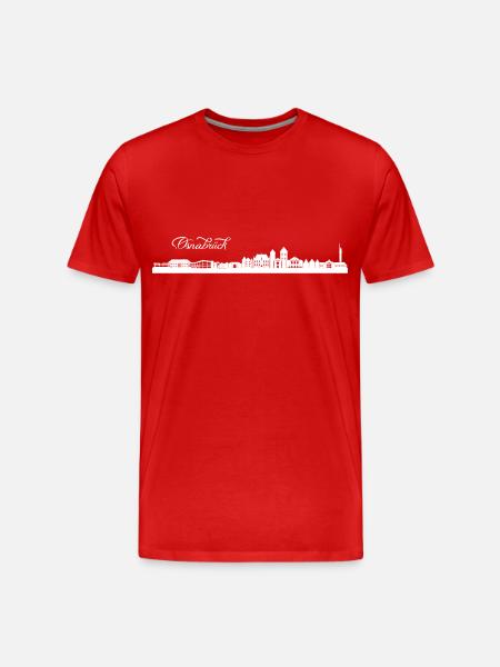 Osnabrücker Skyline - Männer Premium Bio T-Shirt - Rot