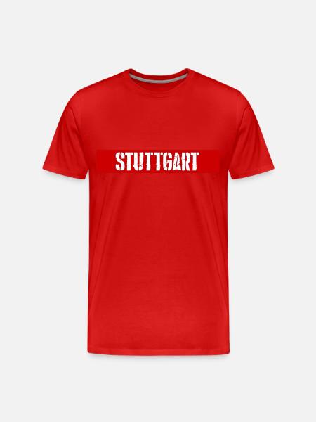 Stuttgart redstripe - T-shirt bio Premium Homme - rouge