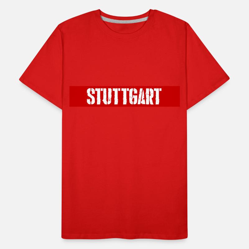 Stuttgart redstripe T-shirt bio Premium Homme