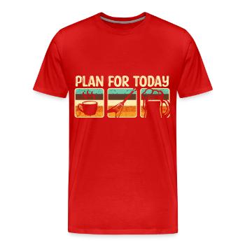 Rock and Roll Rock Music - Men's Premium Organic T-Shirt - red - Front - Damien (186cm)