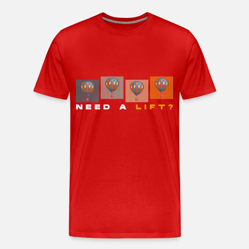 Heißluftballon Himmel - Männer Premium Bio T-Shirt - Rot