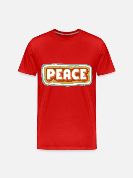 Peace - Men's Premium Organic T-Shirt - red