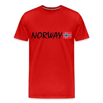 Norwegen - Männer Premium Bio T-Shirt - Rot - Vorne - Damien (186cm)