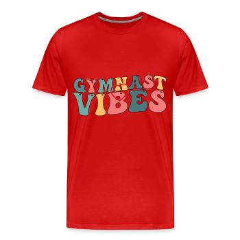 Gymnastik - Männer Premium Bio T-Shirt - Rot - Vorne - Damien (186cm)