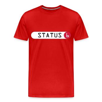 Status 6 - Das Feuerwehrshirt - Männer Premium Bio T-Shirt - Rot - Vorne - Damien (186cm)