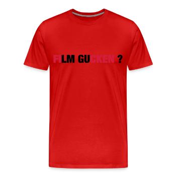 FILM LOOK - Men's Premium Organic T-Shirt - red - Front - Damien (186cm)