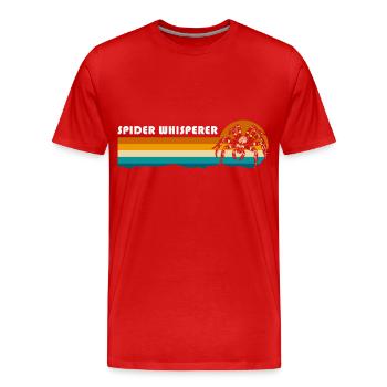 Spinne Netz Biss - Männer Premium Bio T-Shirt - Rot - Vorne - Damien (186cm)