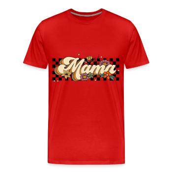 Mama - Männer Premium Bio T-Shirt - Rot - Vorne - Damien (186cm)