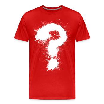 Question mark - Men's Premium Organic T-Shirt - red - Front - Damien (186cm)