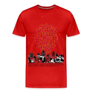 Luftballon - Männer Premium Bio T-Shirt - Rot - Vorne - Damien (186cm)