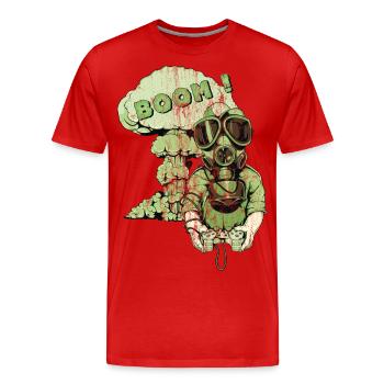 BOOM - Gamer gambler gaming player player gift - Men's Premium Organic T-Shirt - red - Front - Damien (186cm)
