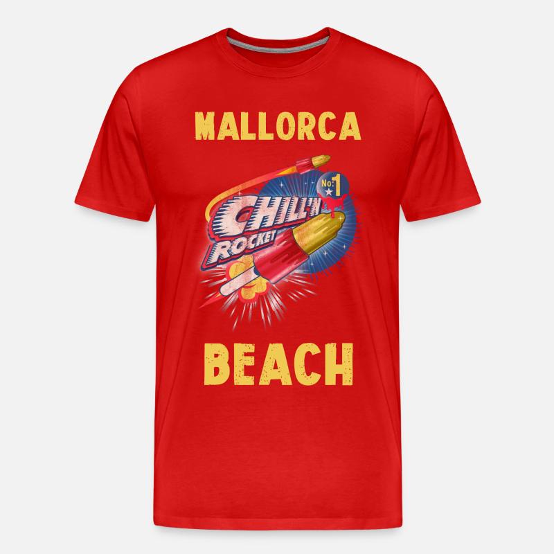 Mallorca Beach - Männer Premium Bio T-Shirt - Rot