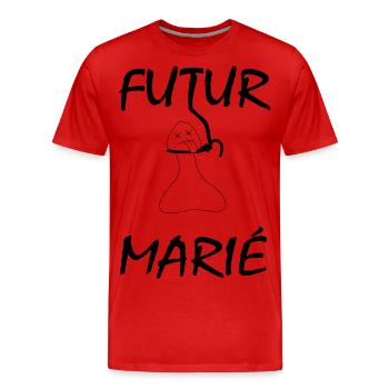 evg - T-shirt bio Premium Homme - rouge - Devant - Damien (186cm)