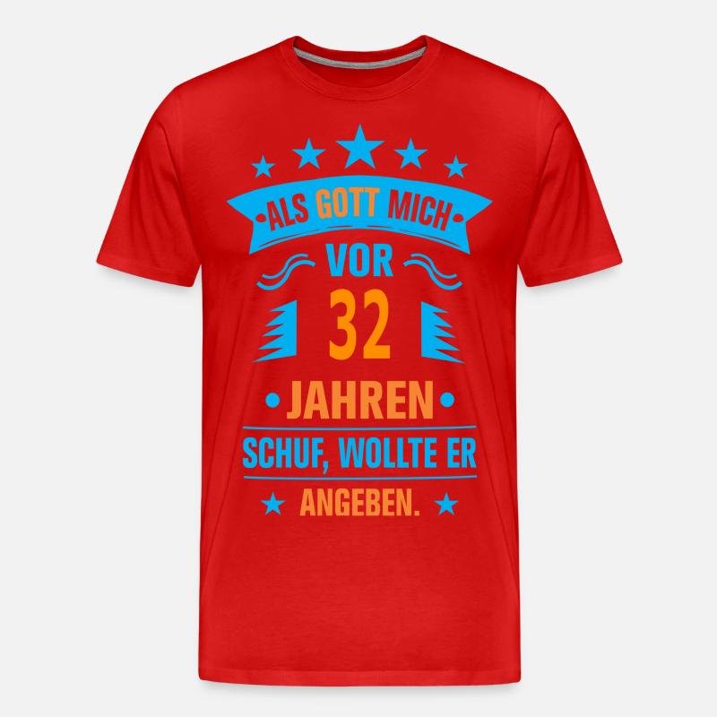 32 - Männer Premium Bio T-Shirt - Rot