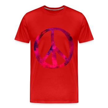La paix - T-shirt bio Premium Homme - rouge - Devant - Damien (186cm)
