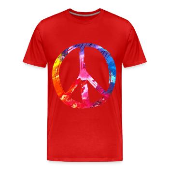 LA PAIX - T-shirt bio Premium Homme - rouge - Devant - Damien (186cm)