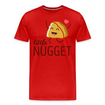 Little Chicken Nugget Fast Food Lustiger Spruch - Männer Premium Bio T-Shirt - Rot - Vorne - Damien (186cm)