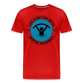 Wassergymnastik Aquatische Fitness Aqua Exercise - Männer Premium Bio T-Shirt - Rot - Vorne - Damien (186cm)