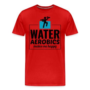Wassergymnastik Aquatische Fitness Aqua Exercise - Männer Premium Bio T-Shirt - Rot - Vorne - Damien (186cm)