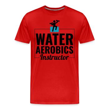Wassergymnastik Instruktor Aquatic Fitness Trainer - Männer Premium Bio T-Shirt - Rot - Vorne - Damien (186cm)