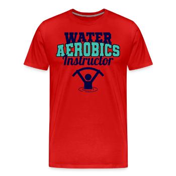 Wassergymnastik Instruktor Aquatic Fitness Trainer - Männer Premium Bio T-Shirt - Rot - Vorne - Damien (186cm)