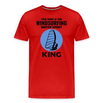 Planche à voile Planche à voile Planche à voile Surf Water Sport - T-shirt bio Premium Homme - rouge - Devant - Damien (186cm)