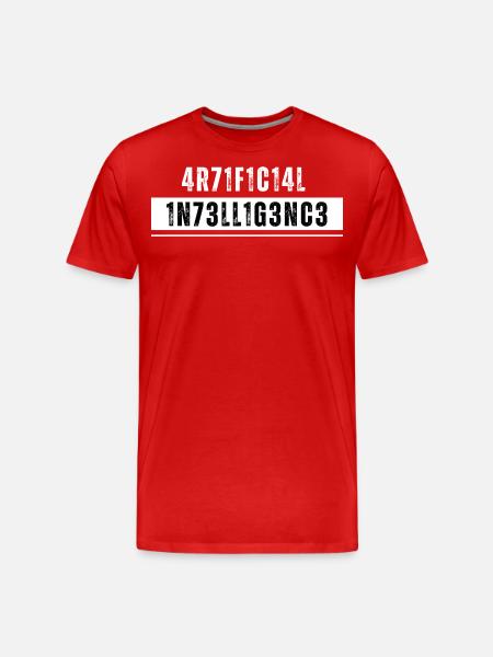 Artificial Intelligence Künstliche Intelligenz AI - Men's Premium Organic T-Shirt - red