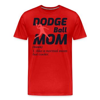 Maman ballon chasseur - T-shirt bio Premium Homme - rouge - Devant - Damien (186cm)