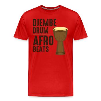 Djembespieler, Schlagzeuger, Musik, Schlagzeuger, Schlagzeuger - Männer Premium Bio T-Shirt - Rot - Vorne - Damien (186cm)