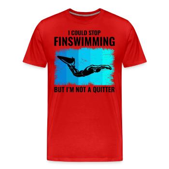 Nageoires Nageoire Nageur Natation Sports nautiques - T-shirt bio Premium Homme - rouge - Devant - Damien (186cm)