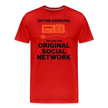 Amateurfunker Ursprüngliches soziales Netzwerk - Männer Premium Bio T-Shirt - Rot - Vorne - Damien (186cm)