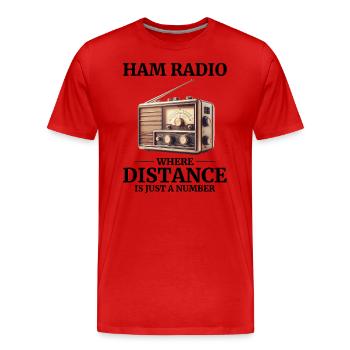 Opérateur radio amateur vintage - T-shirt bio Premium Homme - rouge - Devant - Damien (186cm)