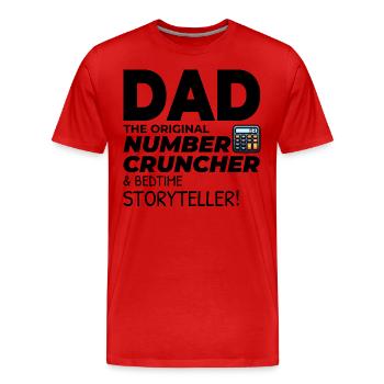 Buchhalter Papa Buchhaltung Finanzen Finanzen Lustig - Männer Premium Bio T-Shirt - Rot - Vorne - Damien (186cm)