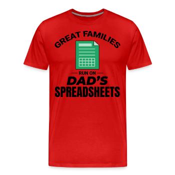Buchhalter Papa Buchhaltung Finanzen Finanzen Lustig - Männer Premium Bio T-Shirt - Rot - Vorne - Damien (186cm)