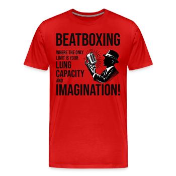 Beatboxing Culture Rythmique Beatbox Art Musique - T-shirt bio Premium Homme - rouge - Devant - Damien (186cm)