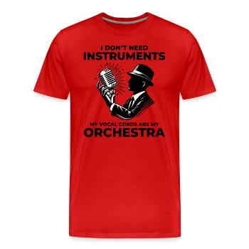 Beatboxing Culture Orchestre Humour musical Beatbox - T-shirt bio Premium Homme - rouge - Devant - Damien (186cm)