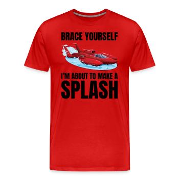 Splash Alert: Wasserflugzeug-Rennen Fun Wassersport - Männer Premium Bio T-Shirt - Rot - Vorne - Damien (186cm)