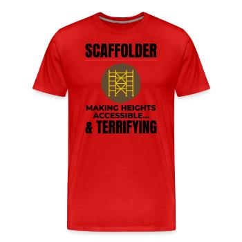 Plate-forme d’échafaudage d’échafaudage de constructeur d’échafaudages - T-shirt bio Premium Homme - rouge - Devant - Damien (186cm)