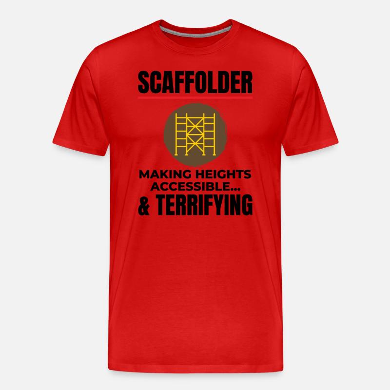 Gerüstbauer Gerüstbauer Gerüstbaubühne - Männer Premium Bio T-Shirt - Rot