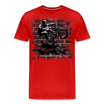 BMX Bike - Männer Premium Bio T-Shirt - Rot - Vorne - Damien (186cm)