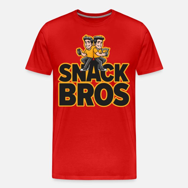 SNACKBROS - Männer Premium Bio T-Shirt - Rot