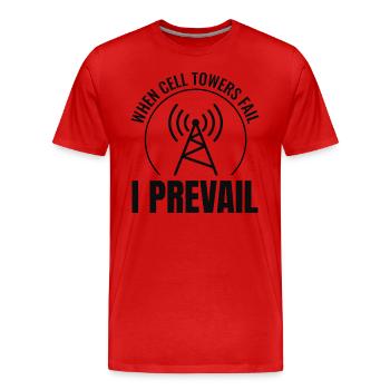 Opérateur radio amateur Fréquence des ondes radio - T-shirt bio Premium Homme - rouge - Devant - Damien (186cm)