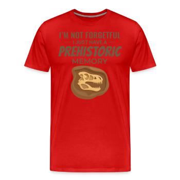 Chasse aux fossiles Paléontologie Géologie de collection - T-shirt bio Premium Homme - rouge - Devant - Damien (186cm)