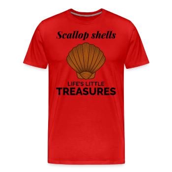 Pétoncles Coquillages Collector Beachcomber Crustacés - T-shirt bio Premium Homme - rouge - Devant - Damien (186cm)