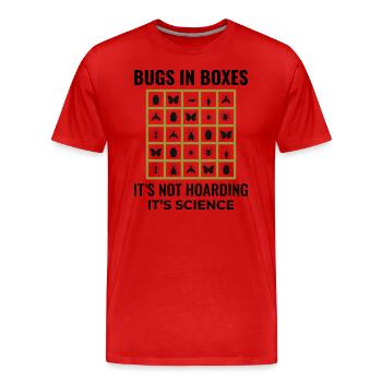 Insektensammler Entomologie Entomologe Käferliebhaber - Männer Premium Bio T-Shirt - Rot - Vorne - Damien (186cm)