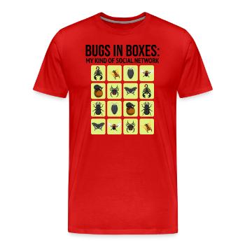 Insektensammler Entomologie Entomologe Käferliebhaber - Männer Premium Bio T-Shirt - Rot - Vorne - Damien (186cm)