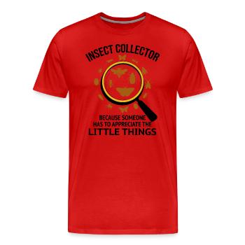 Insektensammler Entomologie Entomologe Käferliebhaber - Männer Premium Bio T-Shirt - Rot - Vorne - Damien (186cm)