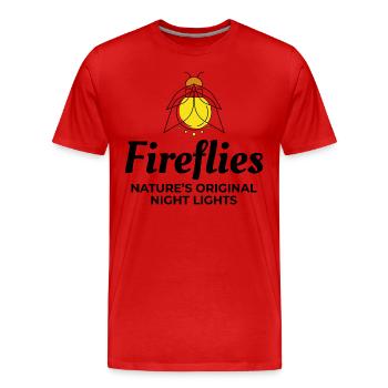Lucioles Firefly Lightning Bug Insect Collector - T-shirt bio Premium Homme - rouge - Devant - Damien (186cm)